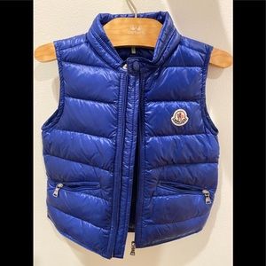 Authentic Moncler Blue Vest Size 2 Yrs NEVER WORN